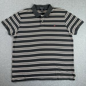 VTG Polo Jeans Co. Ralph Lauren Men’s XXL 100% Cotton Polo Shirt Gray Striped